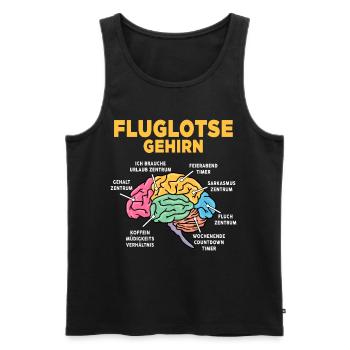 Fluglotse - Männer Premium Bio Tank Top - Schwarz - Vorne - Michal (187cm)