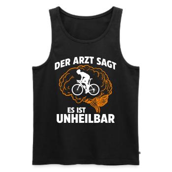 Der Arzt sagt es ist unheilbar Fahrrad - Männer Premium Bio Tank Top - Schwarz - Vorne - Michal (187cm)