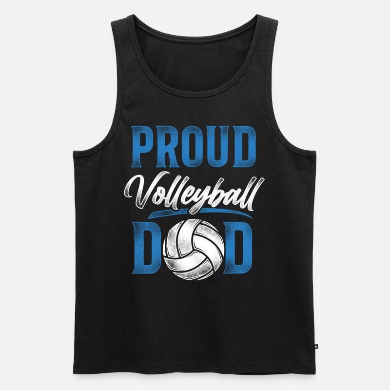 Volleyball Player Team Dad Father - Männer Premium Bio Tank Top - Schwarz