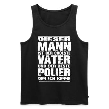 Vater und Polier - Männer Premium Bio Tank Top - Schwarz - Vorne - AI Model Male 178 light (178cm)