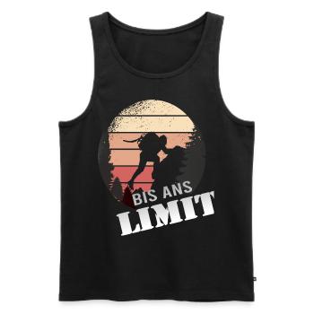 Wandern bis ans Limit - Männer Premium Bio Tank Top - Schwarz - Vorne - Michal (187cm)