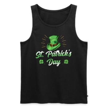 Saint-Patrick irlandais Fête de la Saint-Patrick Irlande - Débardeur bio Premium Homme - noir - Devant - Michal (187cm)
