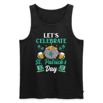 Feiern Wir Den St Patrick's Day St. Patricks Day - Männer Premium Bio Tank Top - Schwarz - Vorne - Michal (187cm)