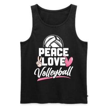 Joueur de volleyball Équipe Vintage - Débardeur bio Premium Homme - noir - Devant - Michal (187cm)
