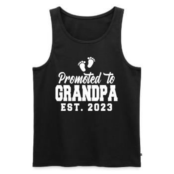 Promu grand-père 2023 - Débardeur bio Premium Homme - noir - Devant - Michal (187cm)
