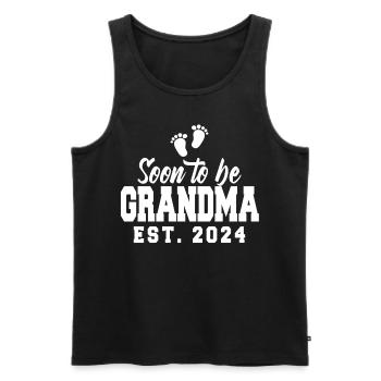 Bientôt grand-mère 2024 - Débardeur bio Premium Homme - noir - Devant - Michal (187cm)
