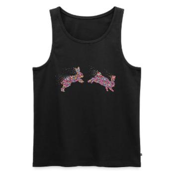 Rabbit Rabbit Rabbit Dwarf Rabbit - Men's Premium Organic Tank Top - black - Front - AI Model Male 178 light (178cm)