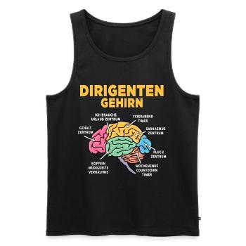 Dirigenten - Männer Premium Bio Tank Top - Schwarz - Vorne - AI Model Male 178 light (178cm)