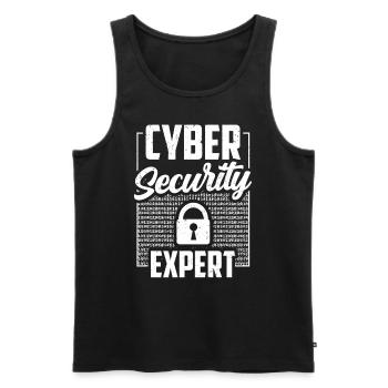 Cybersecurity Experte Hack IT Sicherheit Hacker - Männer Premium Bio Tank Top - Schwarz - Vorne - AI Model Male 178 light (178cm)