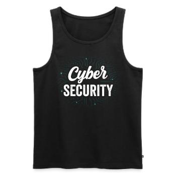 Cybersecurity Hacking Hack Hacker IT Security - Men's Premium Organic Tank Top - black - Front - Michal (187cm)