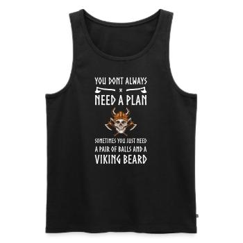 Valkyrie I Valkyrie Viking Valhalla Gift - Men's Premium Organic Tank Top - black - Front - AI Model Male 178 light (178cm)