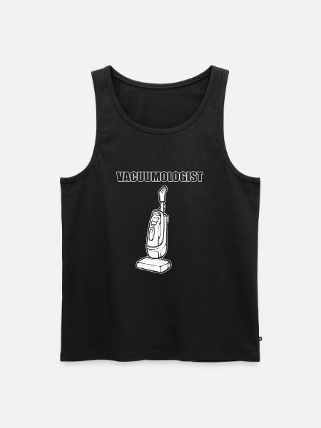 Vacuumologist Cleaning Lady - Men's Premium Organic Tank Top - black