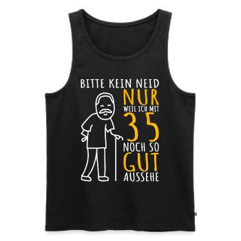 35. Geburtstag Mann 35er 35ter 35 Jahre alt lustig - Männer Premium Bio Tank Top - Schwarz - Vorne - Michal (187cm)