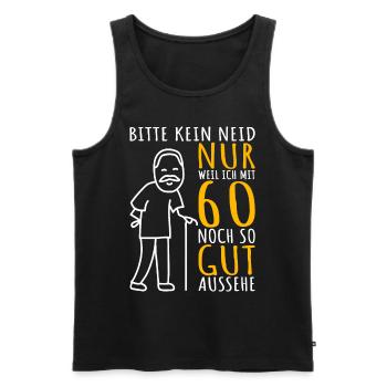 60. Geburtstag Mann 60er 60ter 60 Jahre alt lustig - Männer Premium Bio Tank Top - Schwarz - Vorne - AI Model Male 178 light (178cm)