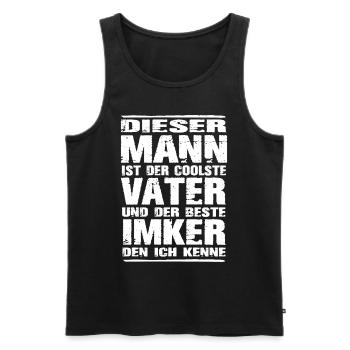 Imker - Männer Premium Bio Tank Top - Schwarz - Vorne - Michal (187cm)