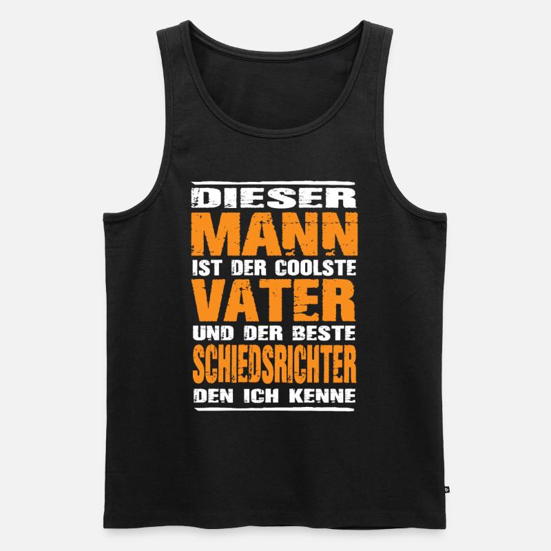 Schiedsrichter - Männer Premium Bio Tank Top - Schwarz