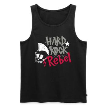Hard Rock Rebell Grunge Musique Rétro - Débardeur bio Premium Homme - noir - Devant - Michal (187cm)