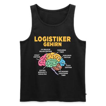 Logistiker - Männer Premium Bio Tank Top - Schwarz - Vorne - AI Model Male 178 light (178cm)