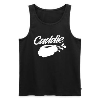 Caddie Golfer Golf Golf Profession - Men's Premium Organic Tank Top - black - Front - AI Model Male 178 light (178cm)