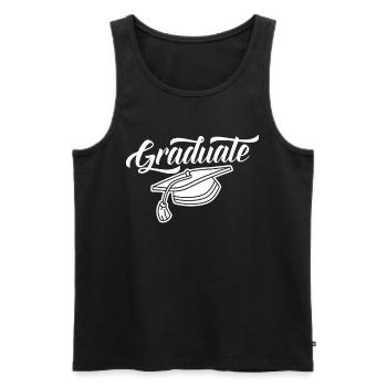 Graduate Graduate Graduation Party Graduates - Men's Premium Organic Tank Top - black - Front - AI Model Male 178 light (178cm)