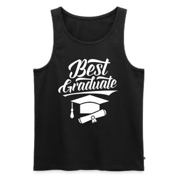 Best Graduate Graduation Party Graduate - Men's Premium Organic Tank Top - black - Front - AI Model Male 178 light (178cm)