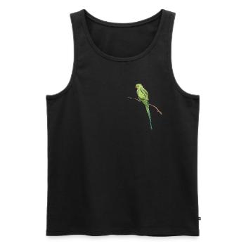 Halsbandsittich I Alexandersittich Motiv für - Männer Premium Bio Tank Top - Schwarz - Vorne - AI Model Male 178 light (178cm)