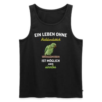 Halsbandsittich I Alexandersittich Motiv für - Männer Premium Bio Tank Top - Schwarz - Vorne - AI Model Male 178 light (178cm)