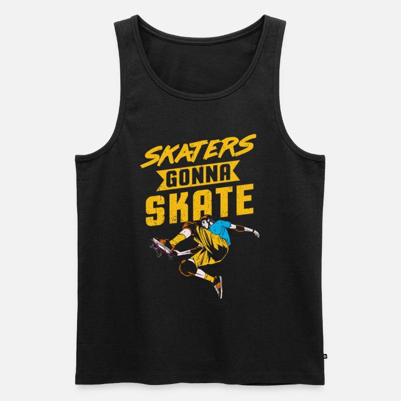 Skateboard - Männer Premium Bio Tank Top - Schwarz