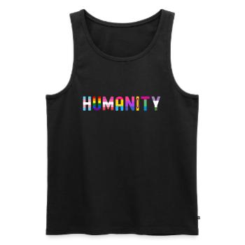 Transgenre Tshirt Transsexual Pride - Débardeur bio Premium Homme - noir - Devant - AI Model Male 178 light (178cm)