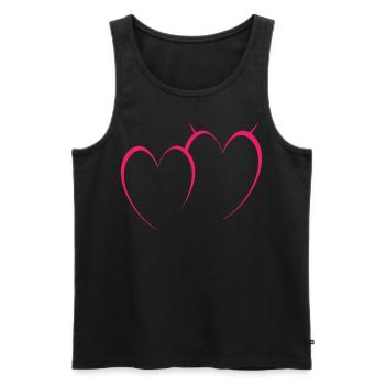 Two Pink Hezen - Men's Premium Organic Tank Top - black - Front - Michal (187cm)
