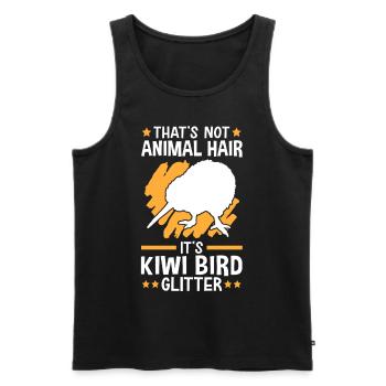 Kiwi Bird Glitter New Zealand Bird - Men's Premium Organic Tank Top - black - Front - AI Model Male 178 light (178cm)