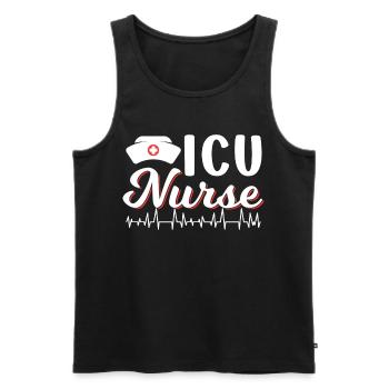 Intensive Care Nurse Intensive Care - Men's Premium Organic Tank Top - black - Front - AI Model Male 178 light (178cm)