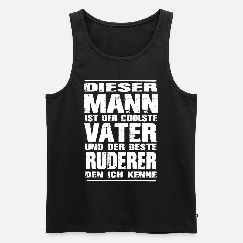 Rudern - Männer Premium Bio Tank Top - Schwarz
