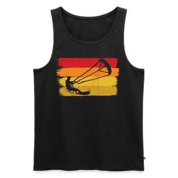 Kitesurf Kite Planche à voile Kitesurf Kiteboard - Débardeur bio Premium Homme - noir - Devant - Michal (187cm)