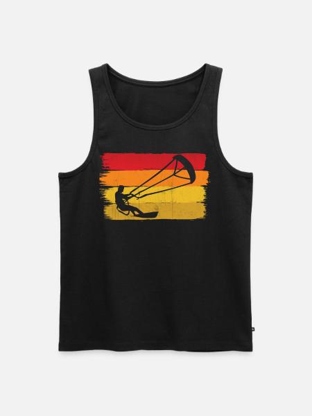 Kitesurfing Kite Windsurfing Kiteboarding - Men's Premium Organic Tank Top - black