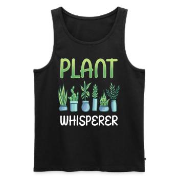 Plantes Whisperer Jardin Plant Gardener - Débardeur bio Premium Homme - noir - Devant - Michal (187cm)