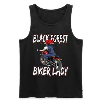 Black Forest Biker Lady Schwarzwald Motorrad - Männer Premium Bio Tank Top - Schwarz - Vorne - Michal (187cm)