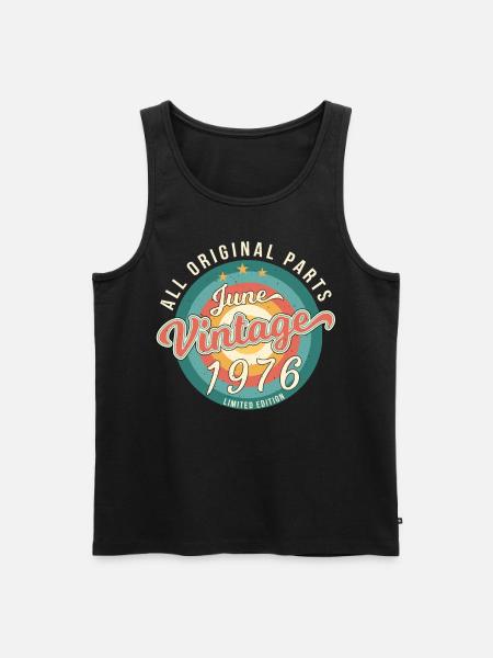 June 1976 Original - Men's Premium Organic Tank Top - black