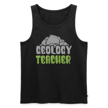 Geology teacher Teacher Geologist Geology Profession - Men's Premium Organic Tank Top - black - Front - Michal (187cm)
