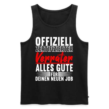 Abschiedsgeschenk Jobwechsel Kollege - Männer Premium Bio Tank Top - Schwarz - Vorne - Michal (187cm)