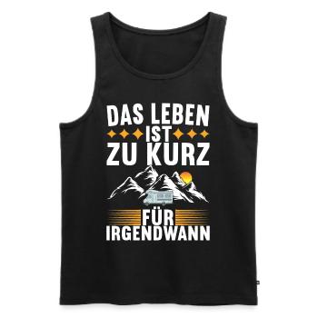 Camping Wohnmobil - Männer Premium Bio Tank Top - Schwarz - Vorne - Michal (187cm)
