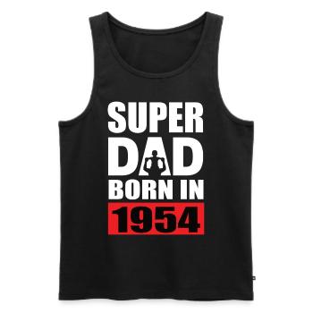 Dad's birthday 1954 - Men's Premium Organic Tank Top - black - Front - Michal (187cm)