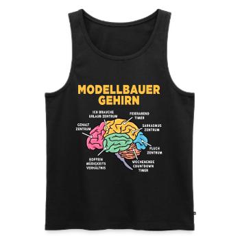 Modellbauer - Männer Premium Bio Tank Top - Schwarz - Vorne - AI Model Male 178 light (178cm)