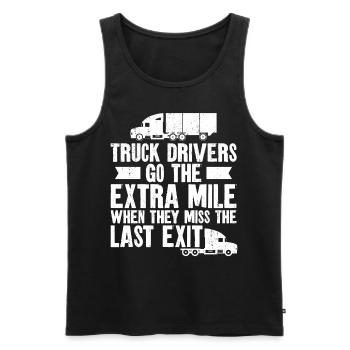 Trucker Truck Driver Vintage Truck - Männer Premium Bio Tank Top - Schwarz - Vorne - AI Model Male 178 light (178cm)