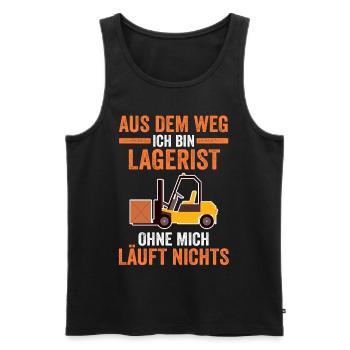 Gabelstaplerfahrer Lagerarbeiter Lagerist - Männer Premium Bio Tank Top - Schwarz - Vorne - AI Model Male 178 light (178cm)