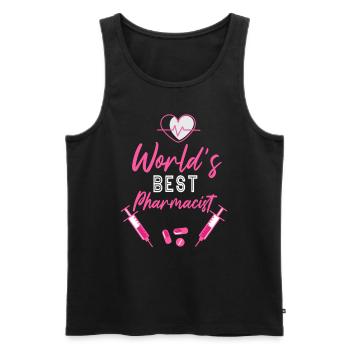Weltbester Apotheker Pharmazeut Apotheke Beruf - Männer Premium Bio Tank Top - Schwarz - Vorne - AI Model Male 178 light (178cm)