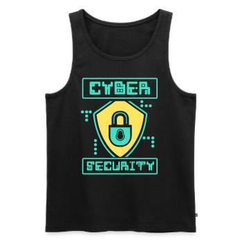 Cybersecurity Hack Hacker IT Security Hacking - Men's Premium Organic Tank Top - black - Front - Michal (187cm)
