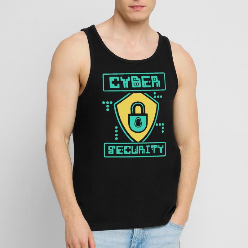 Cybersecurity Hack Hacker IT Security Hacking Men's Premium Organic Tank Top