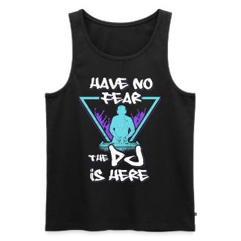 DISC JOCKEY - Men's Premium Organic Tank Top - black - Front - AI Model Male 178 light (178cm)