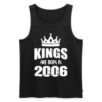 Kings are born in 2006 - Men's Premium Organic Tank Top - black - Front - Michal (187cm)